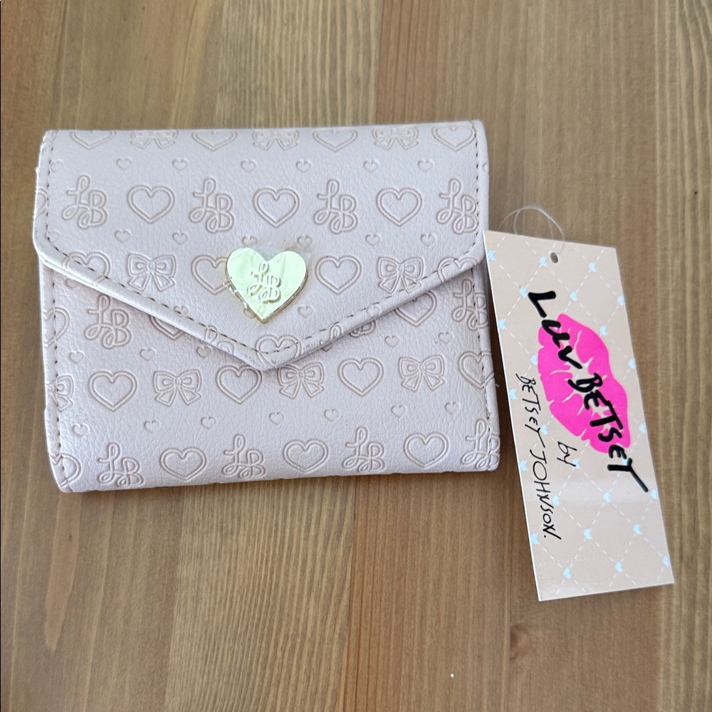 Betsey Johnson Blush Pink Embossed Wallet